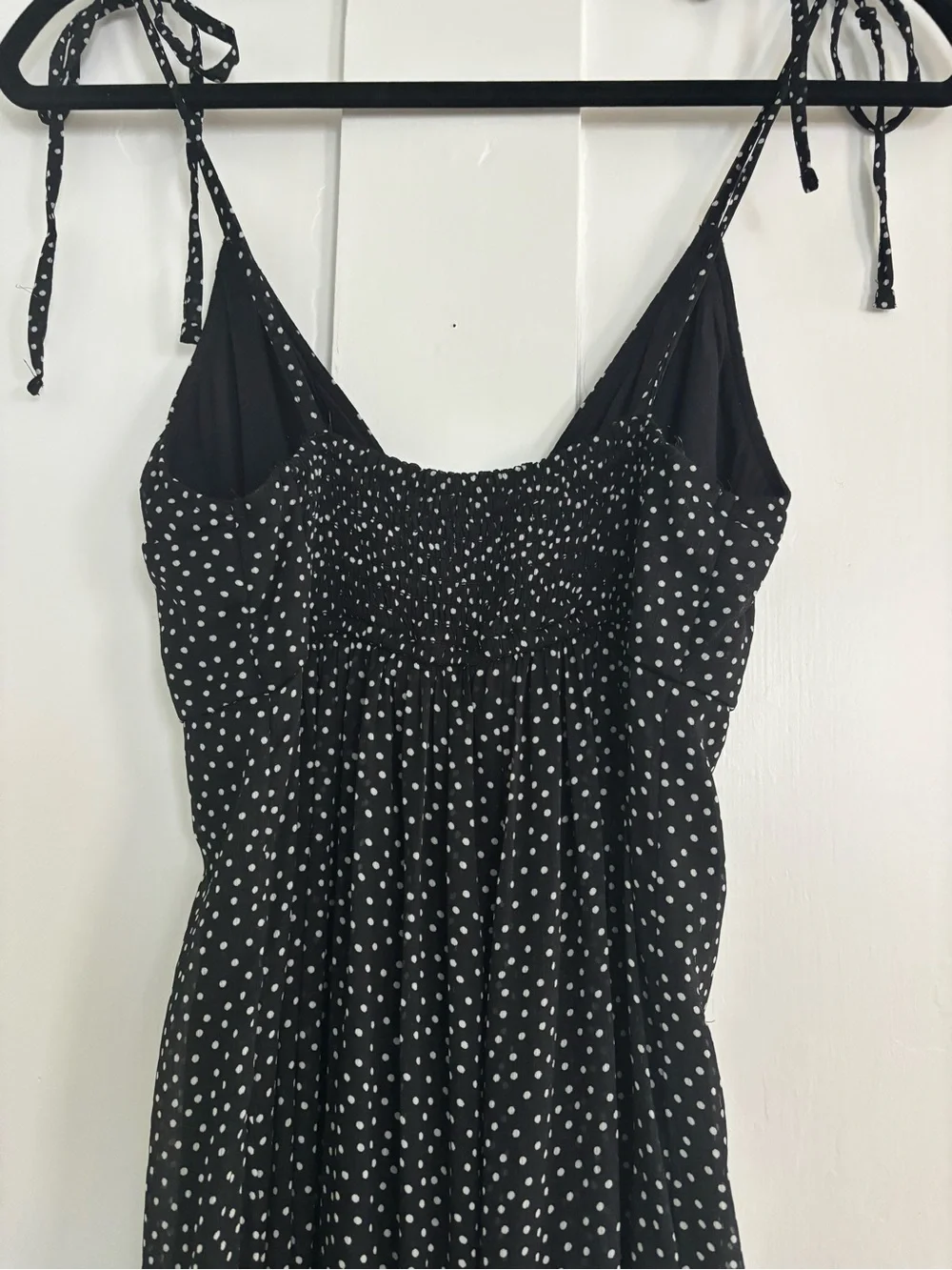 Abercrombie & Fitch Love Struck Maxi Dress Black/White Polka Dot (XS)